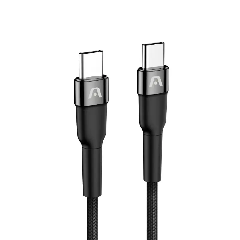 CABLE TRENZADO DE NAILON DURA SPEED DE 100W TIPO C EN AMBOS LADOS DE 3M ARGCB0050BK